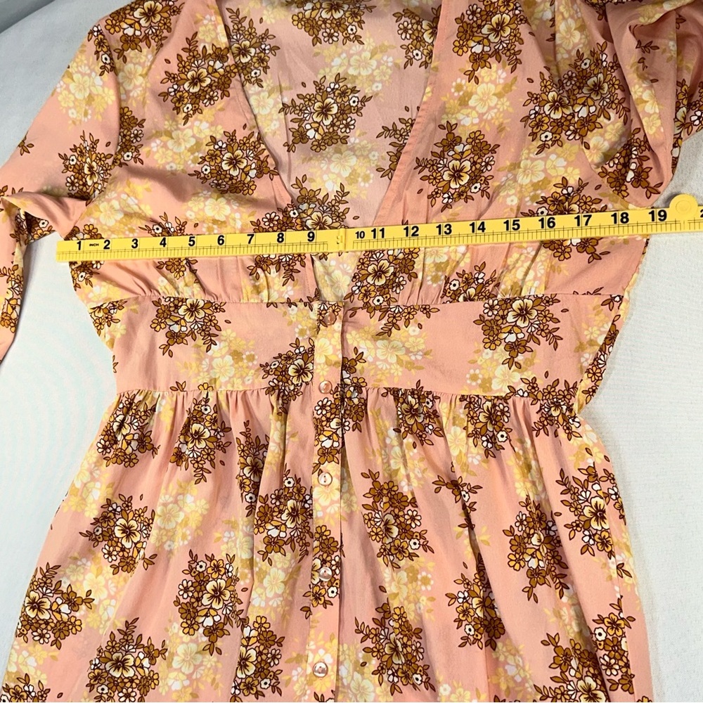 Vera Moda Floral Eavis Maxi Dress In Rose Tan Size M Romantic Wedding - Picture 9 of 16